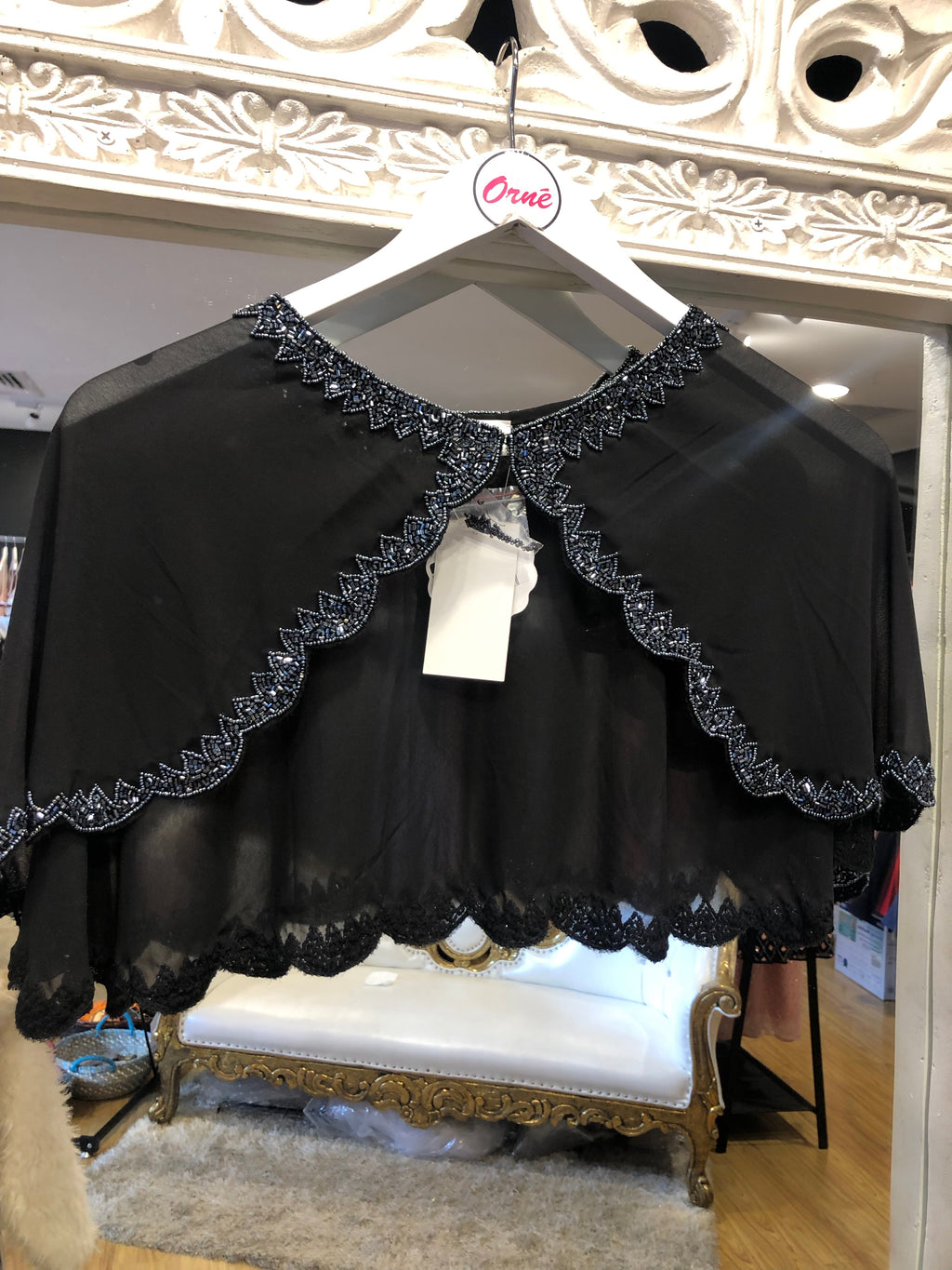 CAPE DESIGN BEADED SHRUG image 1