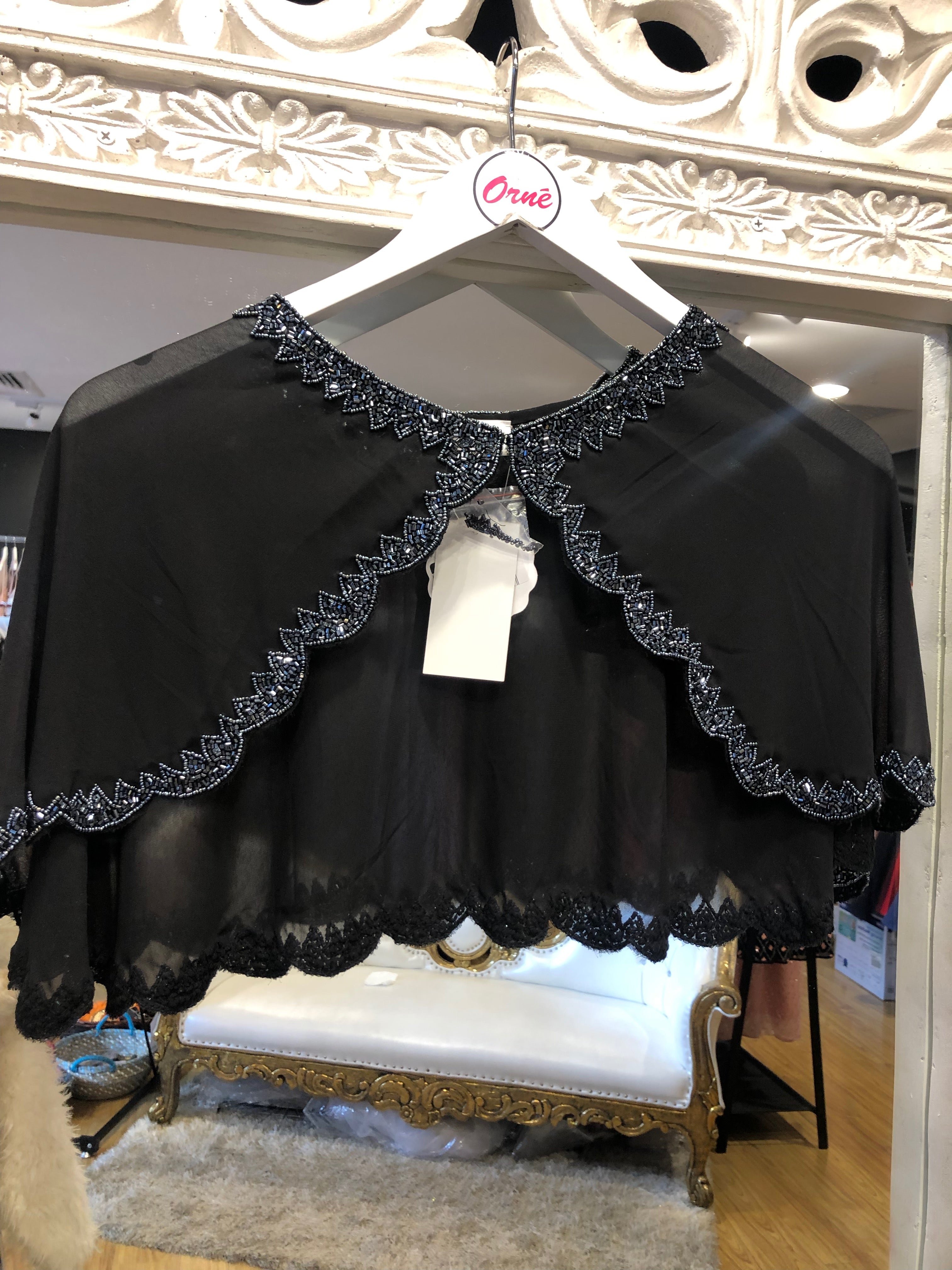 CAPE DESIGN BEADED SHRUG image 1