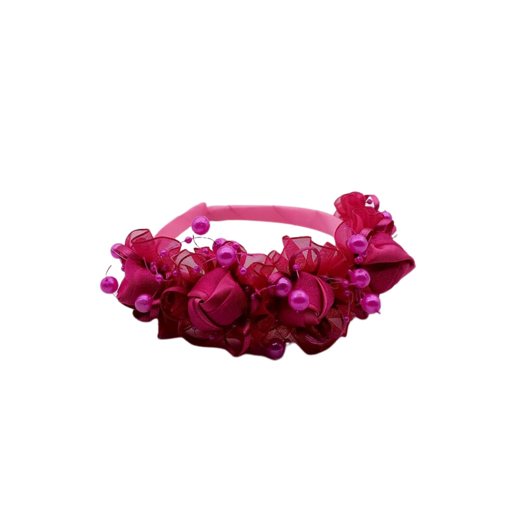 FUCHSIA FLORAL KIDS HEADBAND image 1