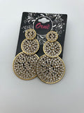 LUNA CIRCLE CHANDELIER GOLD EARRINGS image 0
