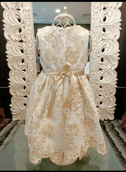 EGYPT GOLD AND WHITE BABY DRESS image 3